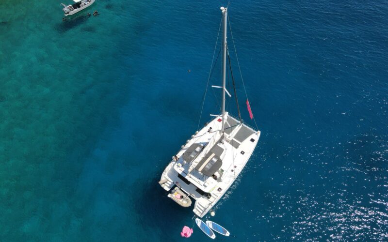 Premium yacht at sea
