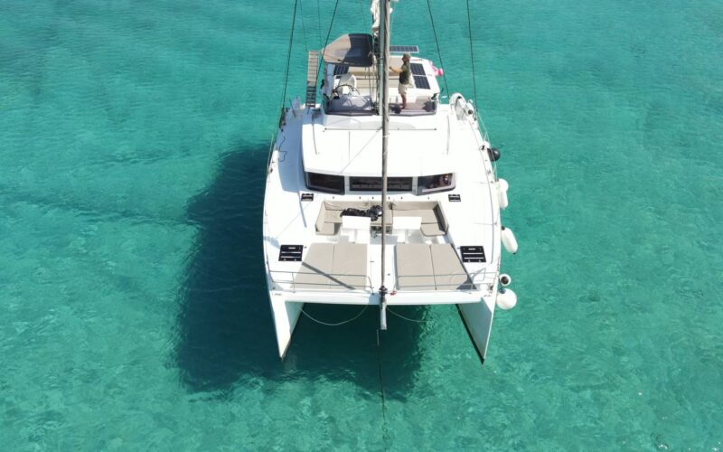 Luxury yacht at sea